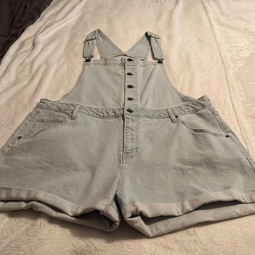 Denim shortalls